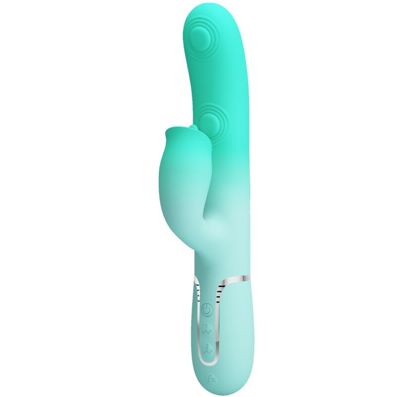 PRETTY LOVE - GIGI MULTIFUNCTION RABBIT VIBRATOR AQUA GREEN - NOCTURNA DESIRES