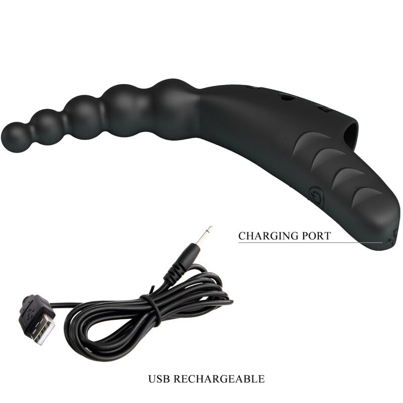 PRETTY LOVE - JORDIN FINGER VIBRATOR 10 VIBRATIONS BLACK - NOCTURNA DESIRES