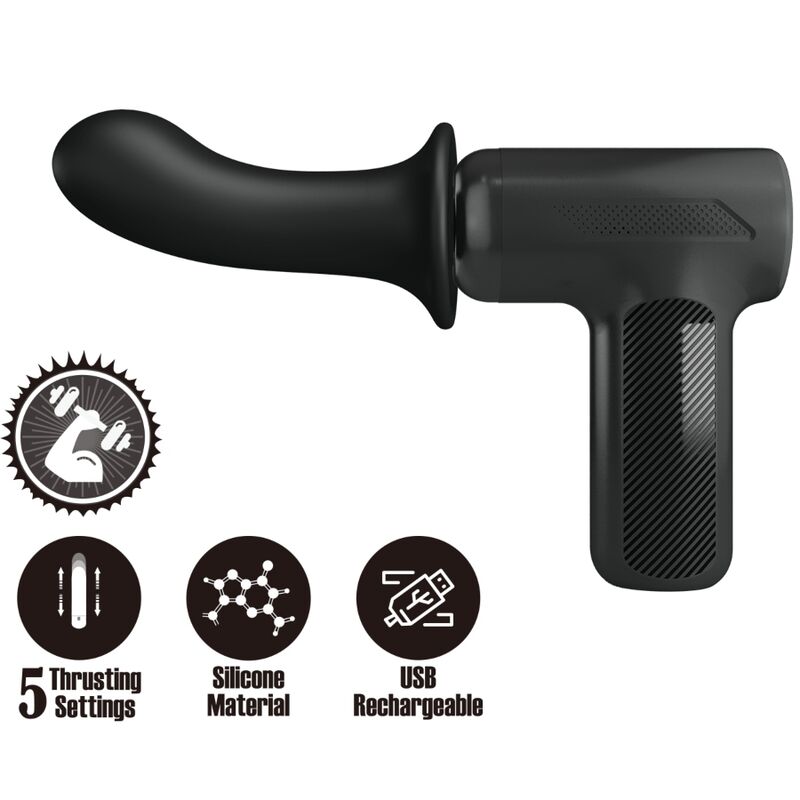PRETTY LOVE - DJ DOCTOR MASSAGER 5 SETTINGS BLACK - NOCTURNA DESIRES