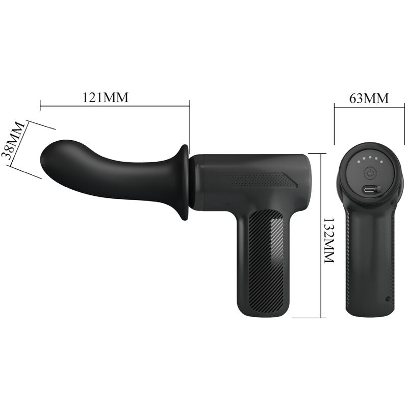 PRETTY LOVE - DJ DOCTOR MASSAGER 5 SETTINGS BLACK - NOCTURNA DESIRES
