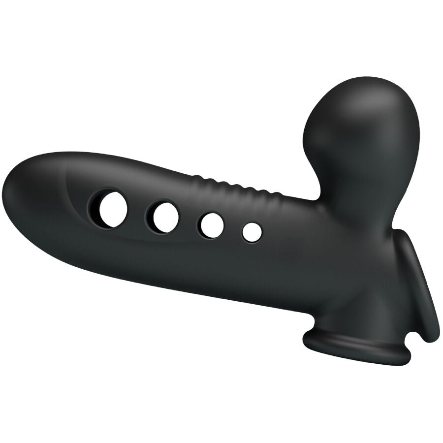 PRETTY LOVE - CRANE PENIS SLEEVE WITH AIRBAG BLACK - NOCTURNA DESIRES