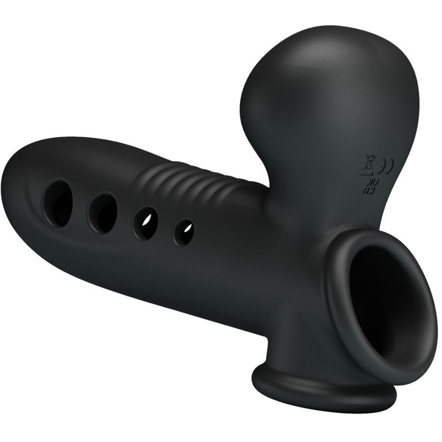 PRETTY LOVE - CRANE PENIS SLEEVE WITH AIRBAG BLACK - NOCTURNA DESIRES