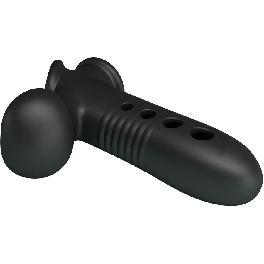 PRETTY LOVE - CRANE PENIS SLEEVE WITH AIRBAG BLACK - NOCTURNA DESIRES