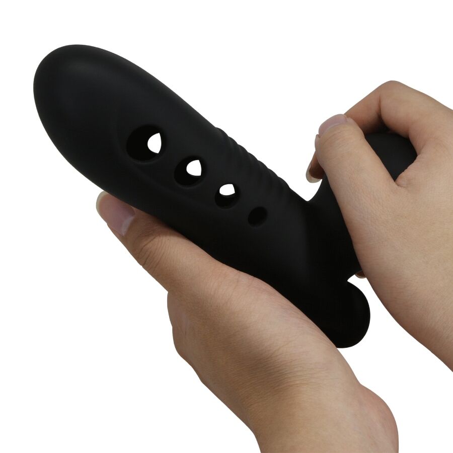 PRETTY LOVE - CRANE PENIS SLEEVE WITH AIRBAG BLACK - NOCTURNA DESIRES