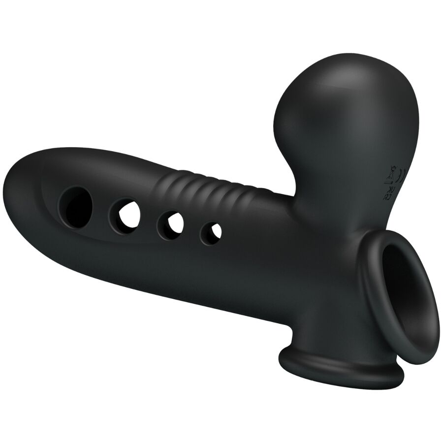 PRETTY LOVE - CRANE PENIS SLEEVE WITH AIRBAG BLACK - NOCTURNA DESIRES