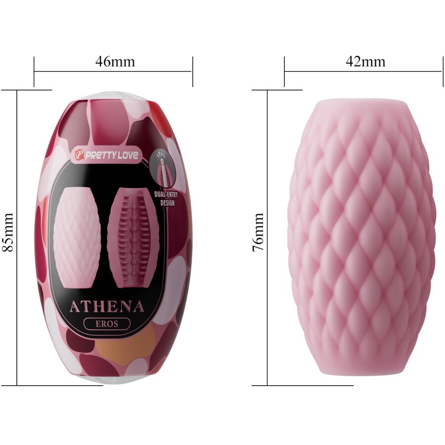 PRETTY LOVE - ATHENA EROS SILICONE MALE MASTURBATOR PINK - NOCTURNA DESIRES