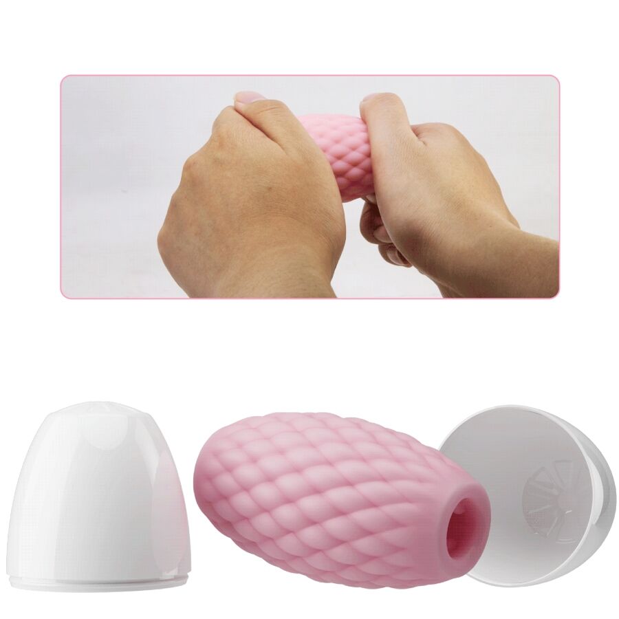 PRETTY LOVE - ATHENA EROS SILICONE MALE MASTURBATOR PINK - NOCTURNA DESIRES