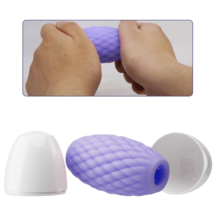 PRETTY LOVE - ATHENA EROS SILICONE MALE MASTURBATOR PURPLE - NOCTURNA DESIRES