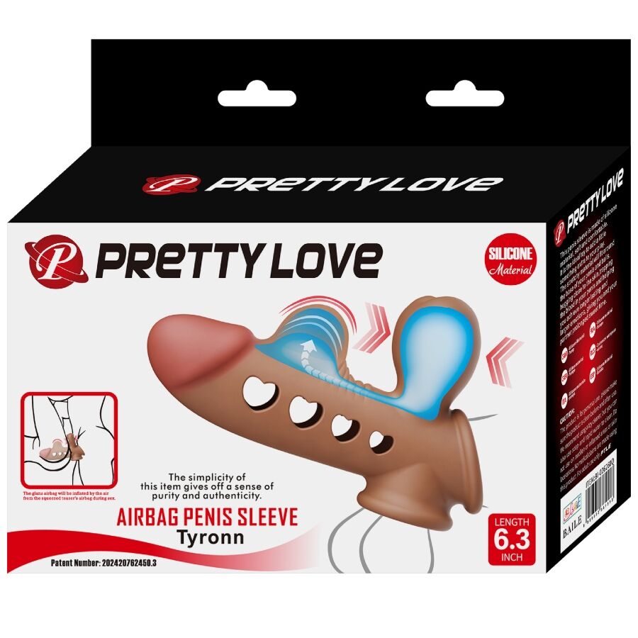 PRETTY LOVE - TYRONN PENIS SLEEVE WITH AIRBAG - NOCTURNA DESIRES