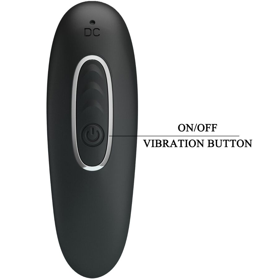 PRETTY LOVE - CORBAN ANAL VIBRATOR 10 VIBRATIONS BLACK - NOCTURNA DESIRES
