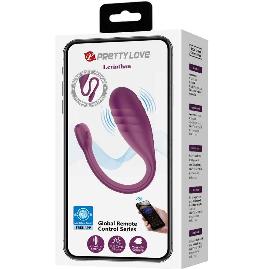 PRETTY LOVE - LEVIATHAN APP CONTROLLED VIBRATOR PURPLE - NOCTURNA DESIRES