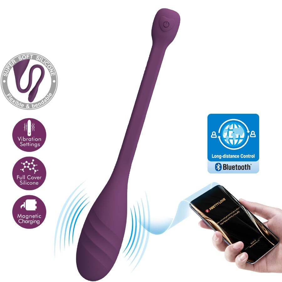PRETTY LOVE - LEVIATHAN APP CONTROLLED VIBRATOR PURPLE - NOCTURNA DESIRES