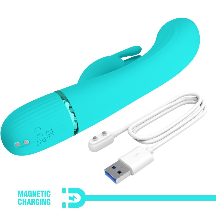 PRETTY LOVE - SCOCCO VIBRATOR RABBIT TURQUOISE - NOCTURNA DESIRES