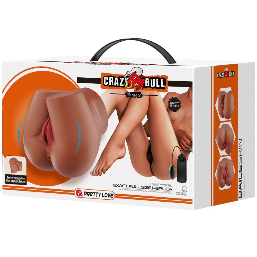 CRAZY BULL - BERNACE ASS VIBRATOR WITH REALISTIC VAGINA AND ANUS FLESH REMOTE CONTROL - NOCTURNA DESIRES