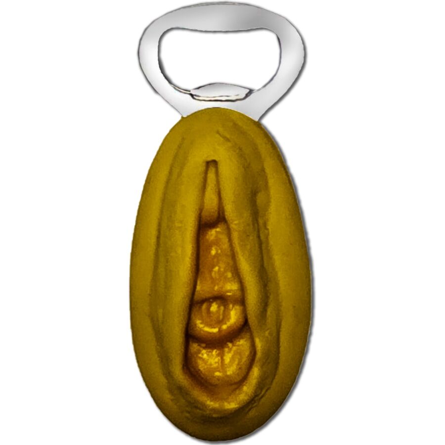 DIABLO PICANTE - SILVER OPENER WITH A GOLDEN VAGINA SHAPE - NOCTURNA DESIRES