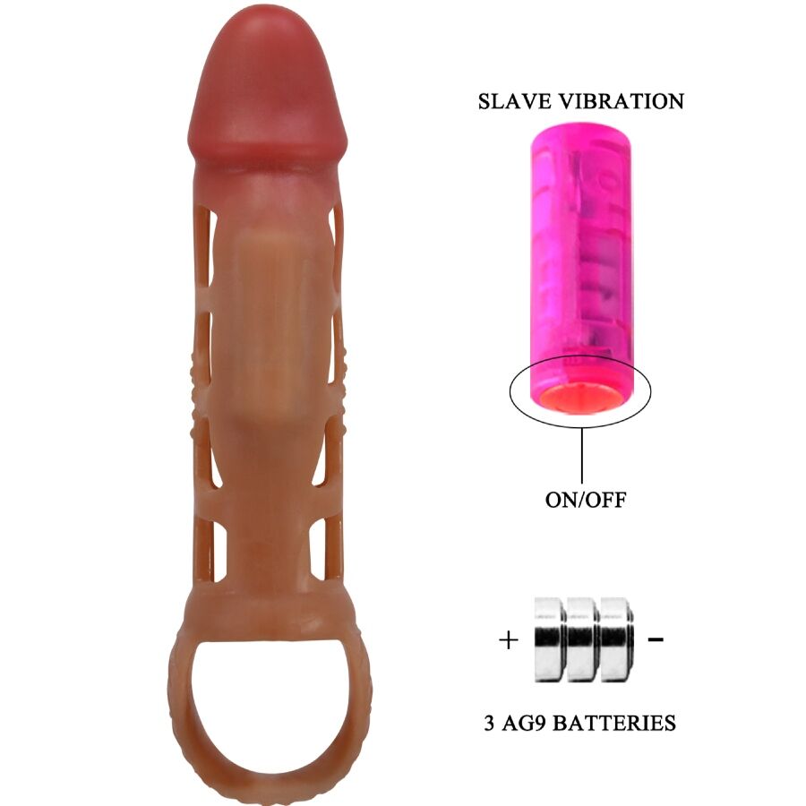 PRETTY LOVE - PRESTON VIBRATING PENIS SLEEVE 18 CM - NOCTURNA DESIRES