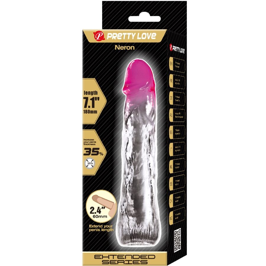 PRETTY LOVE - NERON REALISTIC 6 CM ENLARGEMENT SHEATH FOR PENIS PINK - NOCTURNA DESIRES