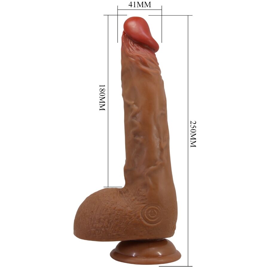 BAILE - BEAUTIFUL WILKS 5 SETTING REALISTIC VIBRATOR 25 CM MULATO - NOCTURNA DESIRES