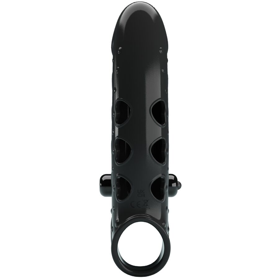 ROMANCE - VIBRATING PENIS SLEEVE BLACK - NOCTURNA DESIRES