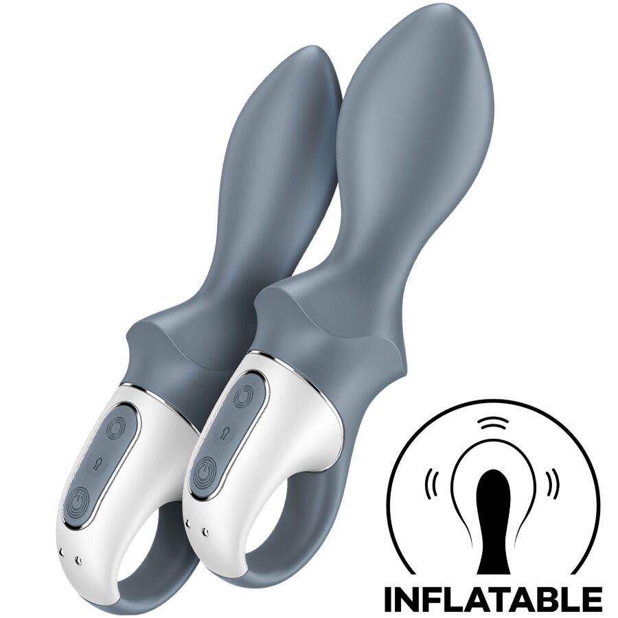 SATISFYER - AIR PUMP BOOTY 1 ANAL INFLATABLE VIBRATOR GREY - NOCTURNA DESIRES