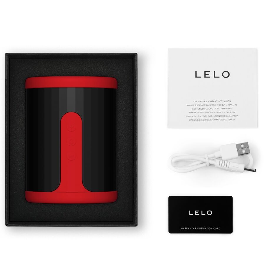 LELO - F2S™ TEAL MALE MASTURBATOR RED - NOCTURNA DESIRES