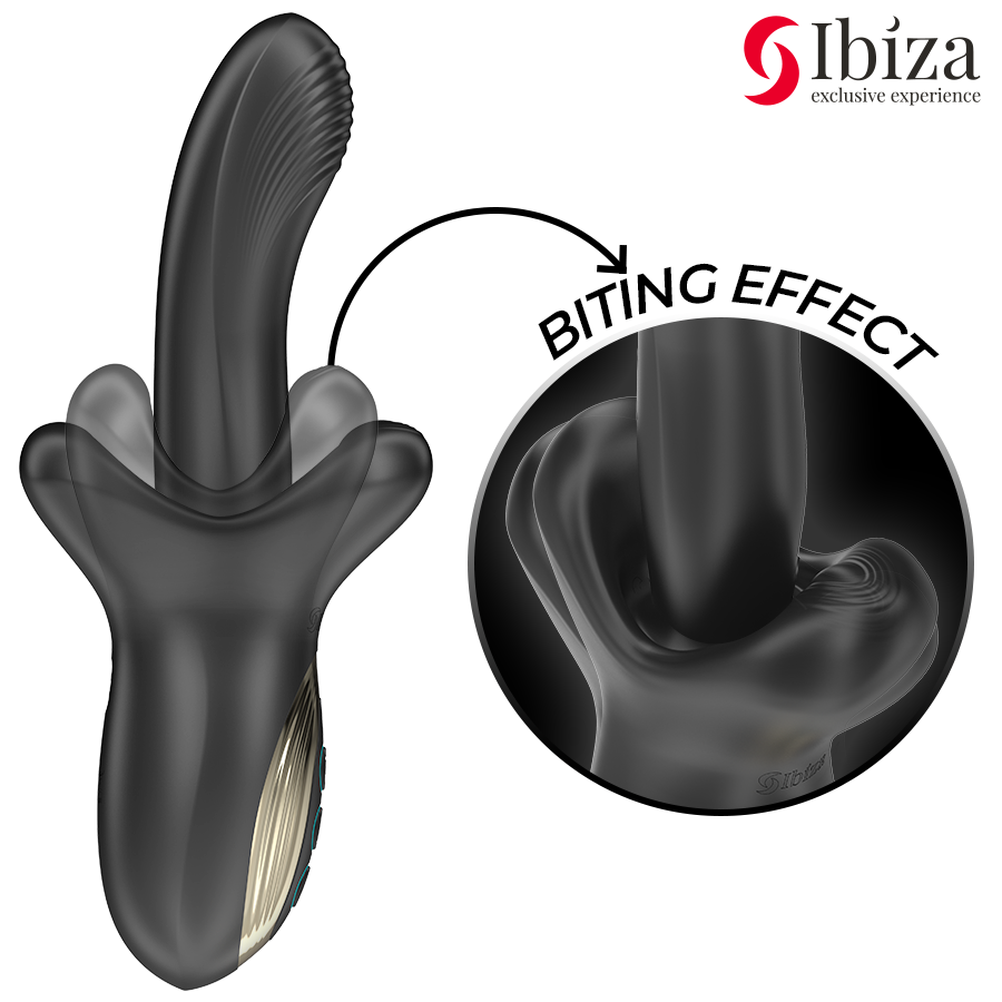 IBIZA - POWERFUL VIBRATOR WITH THRUSTING AND BITING EFFECT - NOCTURNA DESIRES