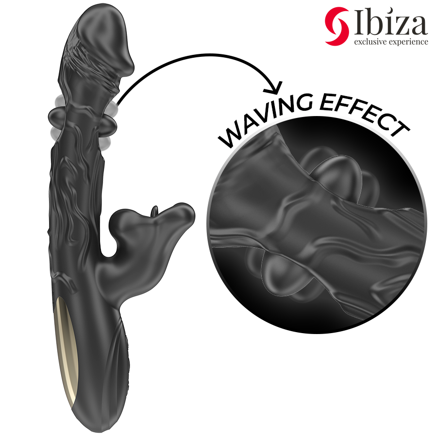 IBIZA - VIBRATOR AND CLITORIS STIMULATOR WITH BITING AND ROTATION EFFECT - NOCTURNA DESIRES