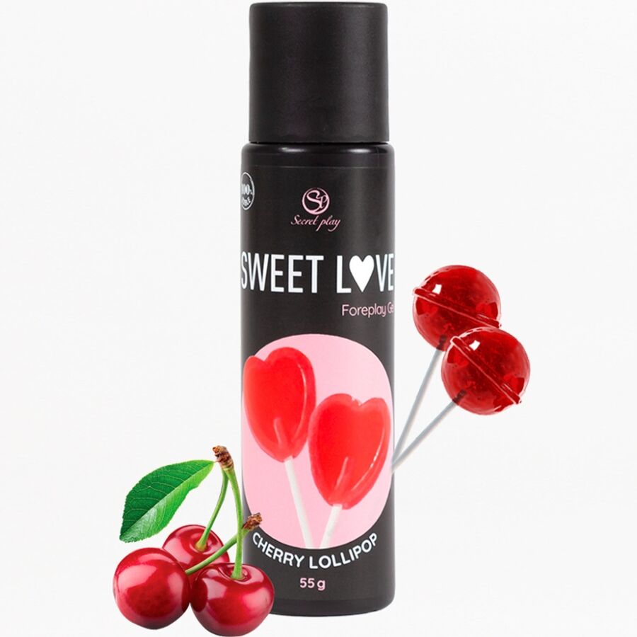 SECRETPLAY - CHERRY LOLLIPOP GEL SWEET LOVE 60 ML - NOCTURNA DESIRES