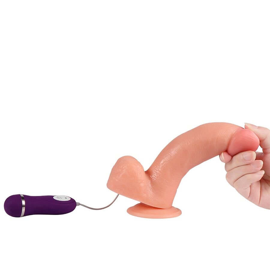 SHEQU - APOLO VIBRATOR DILDO WITH REMOTE CONTROL 24.5 CM - NOCTURNA DESIRES