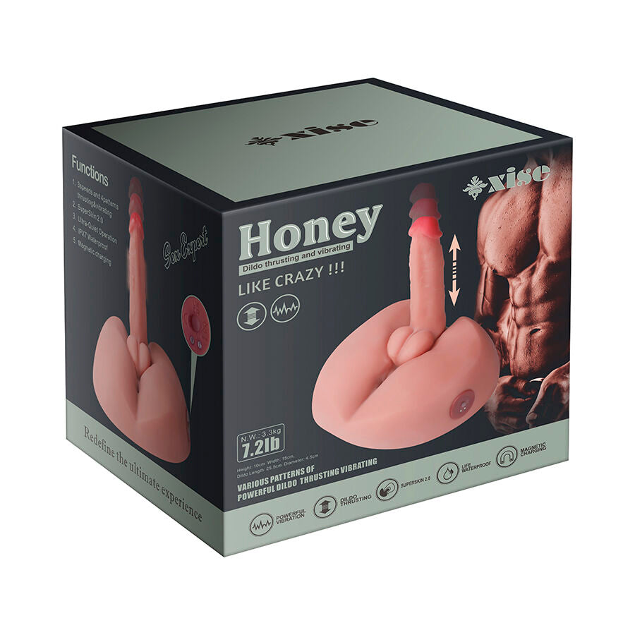 XISE - HONEY REALISTIC DILDO MASTURBATOR WITH VIBRATION 25 CM - NOCTURNA DESIRES
