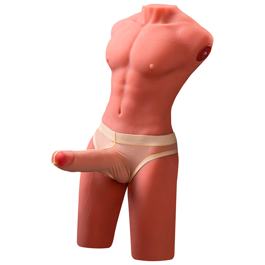 XISE - JASON HALF BODY REALISTIC MALE TORSO WITH THRUSTING AND VIBRATION 55 CM - NOCTURNA DESIRES