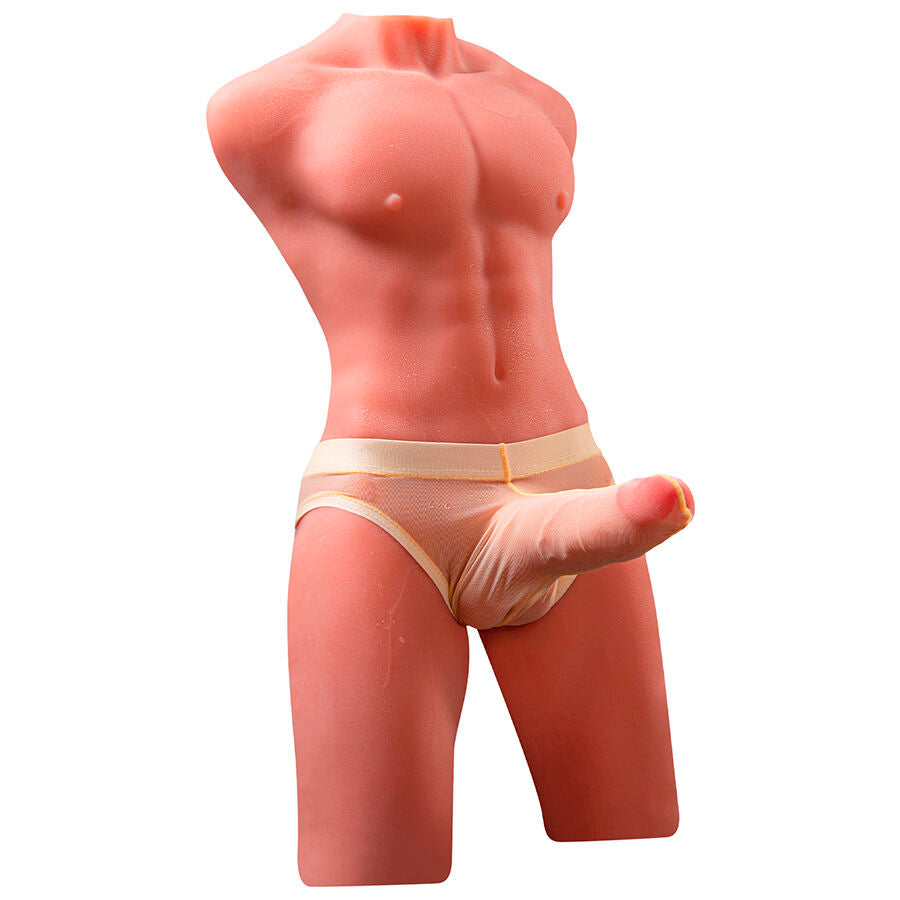 XISE - JASON HALF BODY REALISTIC MALE TORSO WITH THRUSTING AND VIBRATION 55 CM - NOCTURNA DESIRES