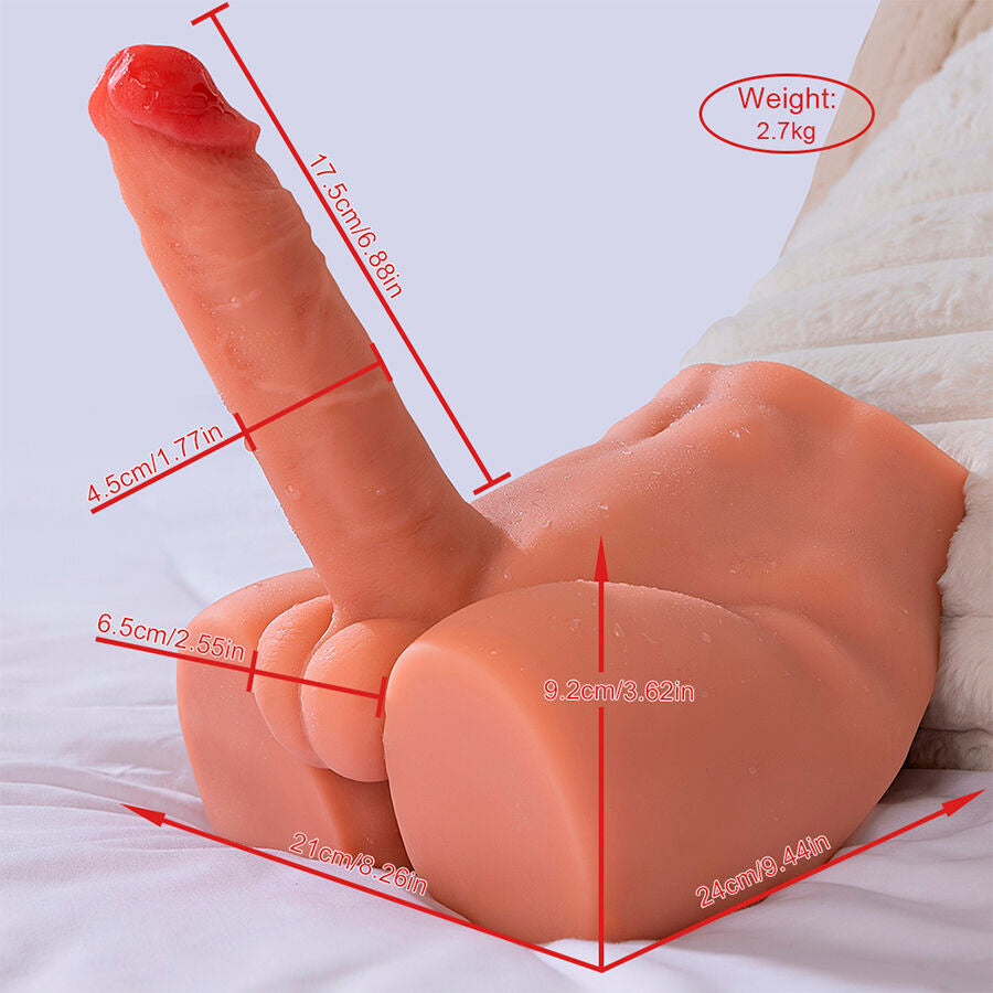 XISE - PEEL DILDO ASS REALISTIC DILDO MASTURBATOR FRONT POSITION WITH THRUSTING 17.5 CM - NOCTURNA DESIRES