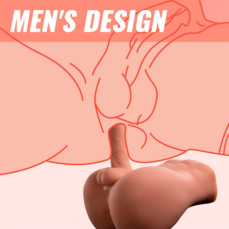 XISE - BERTLETT DILDO ASS REALISTIC DILDO AND ANUS MASTURBATOR FRONT POSITION WITH THRUSTING 18 CM - NOCTURNA DESIRES