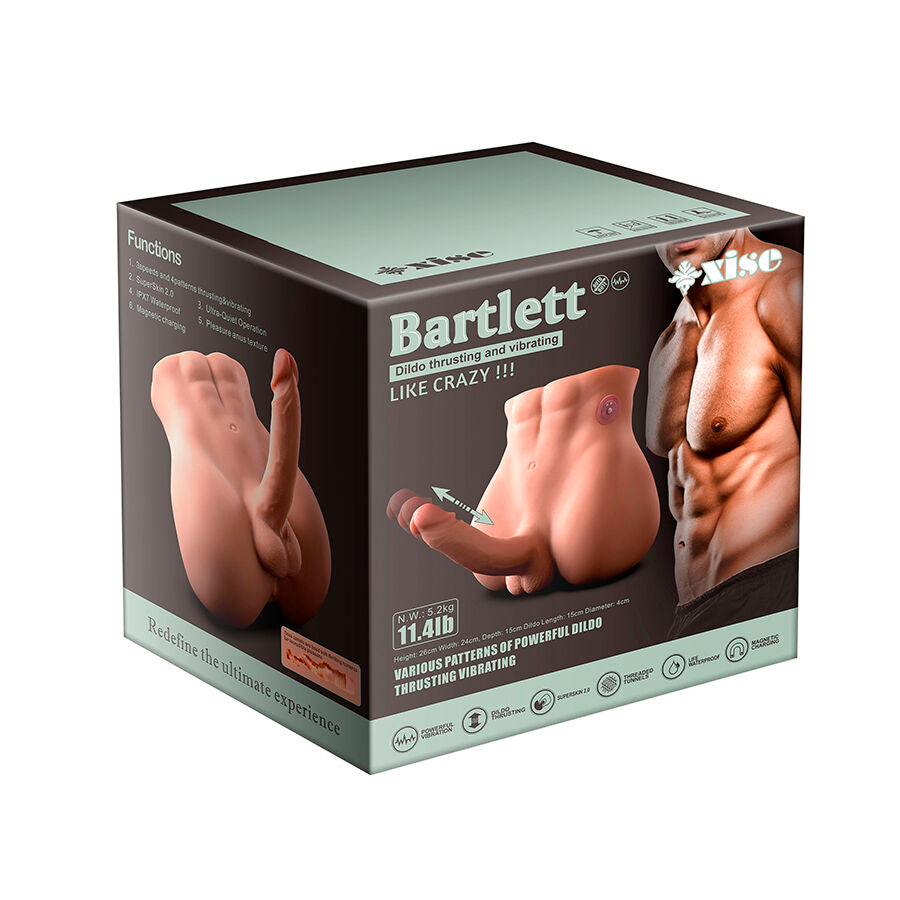 XISE - BERTLETT DILDO ASS REALISTIC DILDO AND ANUS MASTURBATOR FRONT POSITION WITH THRUSTING 18 CM - NOCTURNA DESIRES