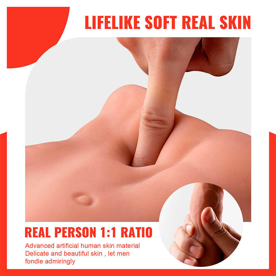 XISE - BERTLETT DILDO ASS REALISTIC DILDO AND ANUS MASTURBATOR FRONT POSITION WITH THRUSTING 18 CM - NOCTURNA DESIRES