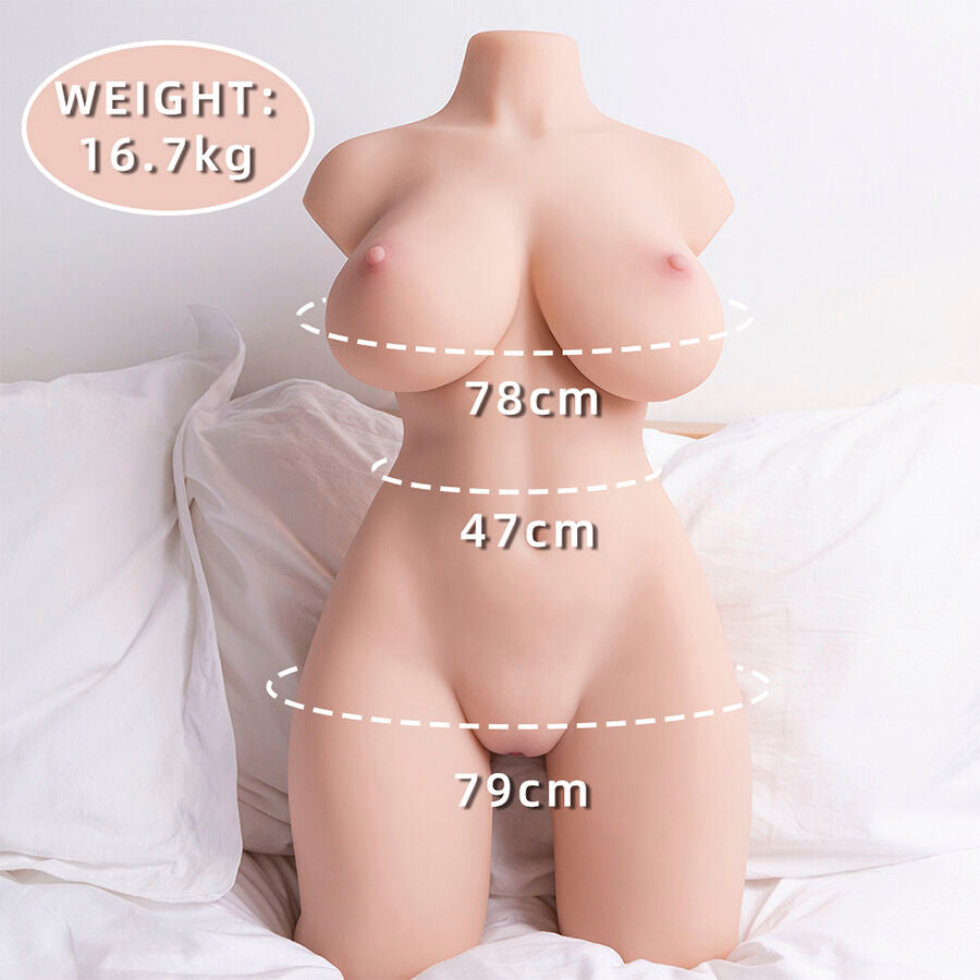 XISE - TIDY FEMALE REALISTIC TORSO WITH THRUSTING 71 CM - NOCTURNA DESIRES