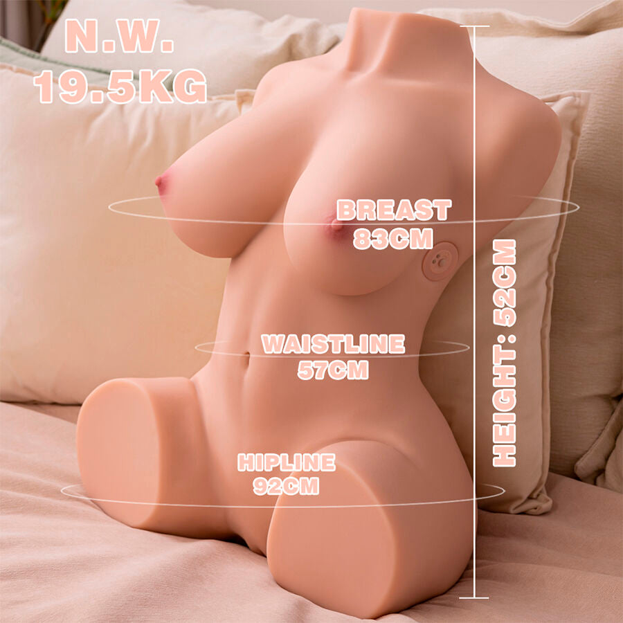 XISE - DANIA THRUSTING REALISTIC VIBRATING FEMALE TORSO 52 CM - NOCTURNA DESIRES