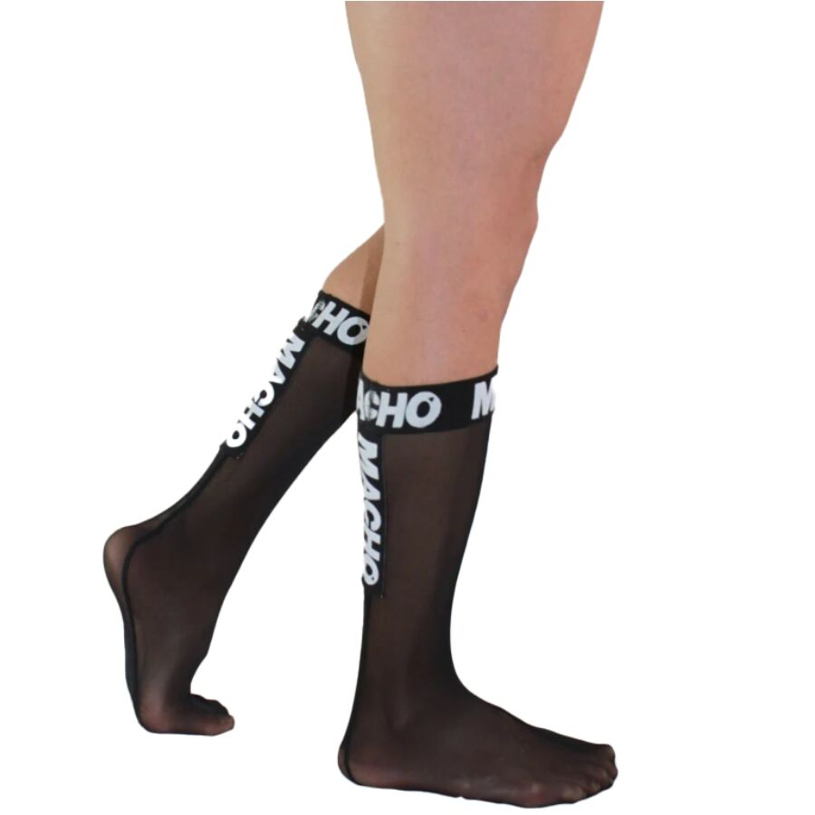 MACHO - THIN SOCKS ONE SIZE BLACK - NOCTURNA DESIRES