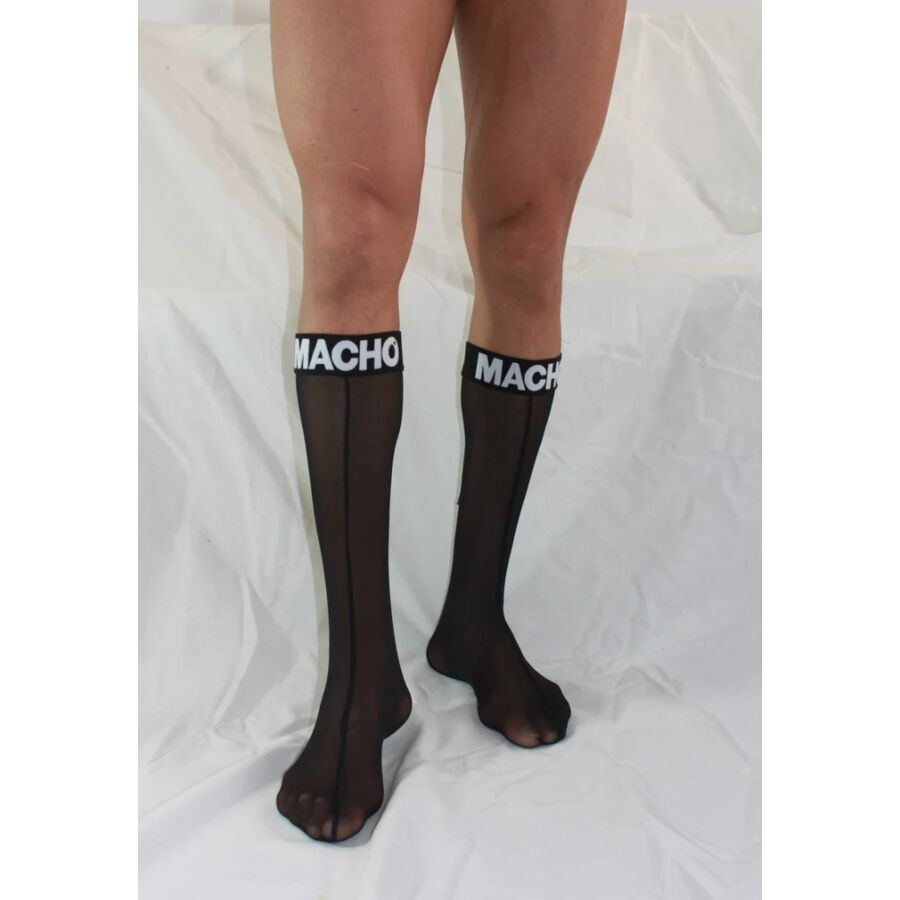 MACHO - THIN SOCKS ONE SIZE BLACK - NOCTURNA DESIRES
