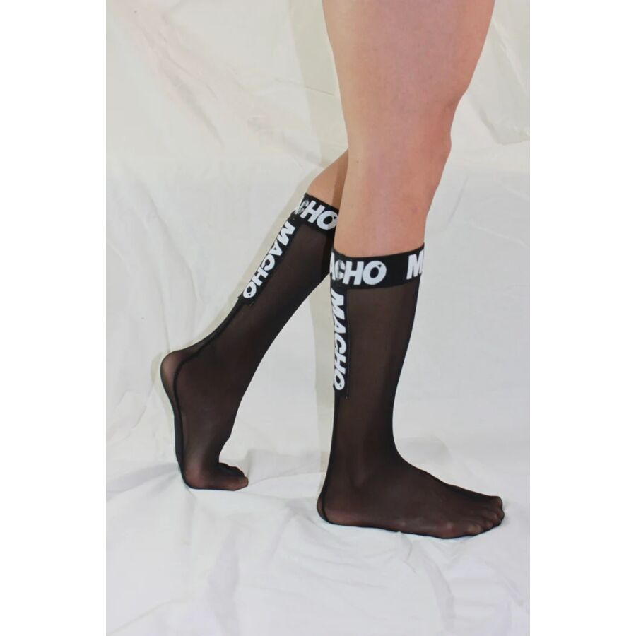 MACHO - THIN SOCKS ONE SIZE BLACK - NOCTURNA DESIRES