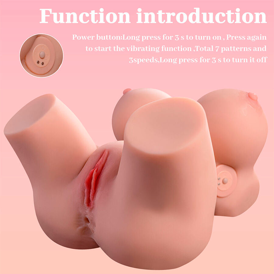 XISE - FRIEDA REALISTIC FEMALE TORSO WITH VIBRATION 36 CM - NOCTURNA DESIRES