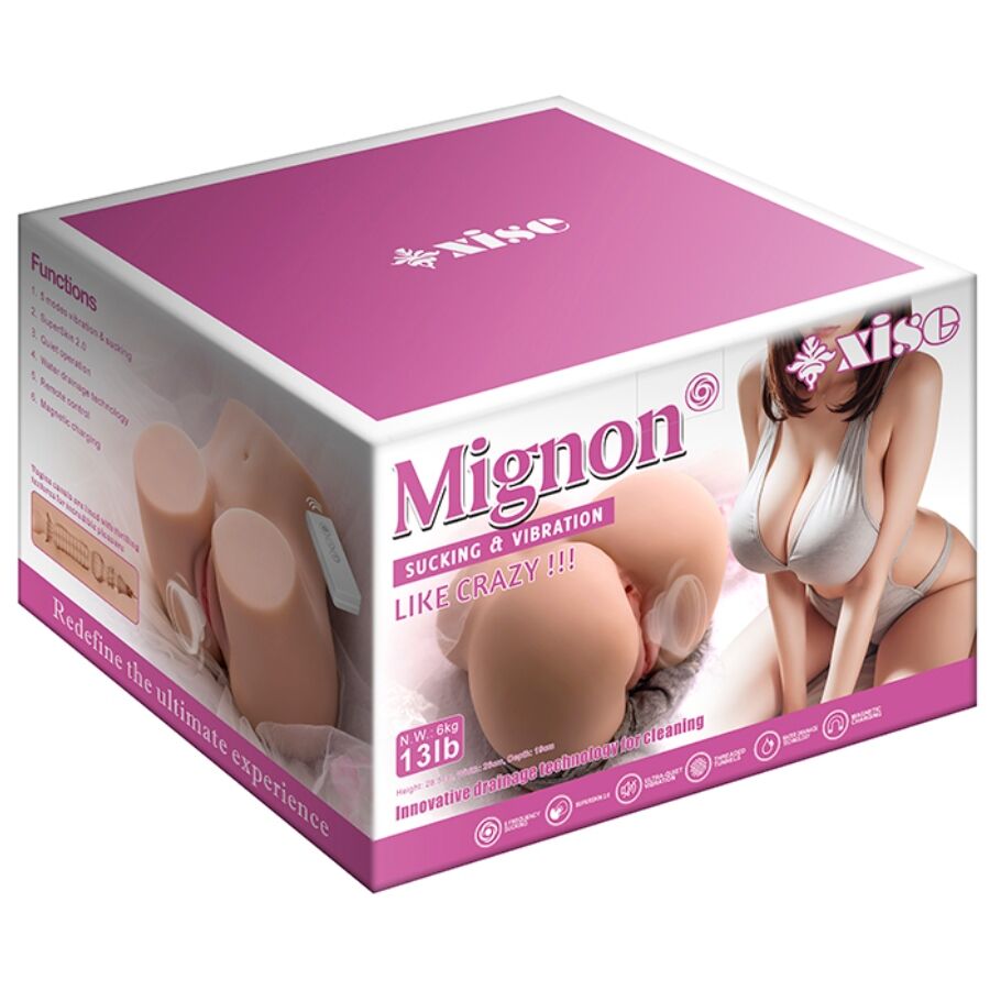 XISE - MIGNON SUCKING REALISTIC VAGINA MASTURBATOR WITH VIBRATION AND SUCTION AND REMOTE CONTROL 6 KG - NOCTURNA DESIRES