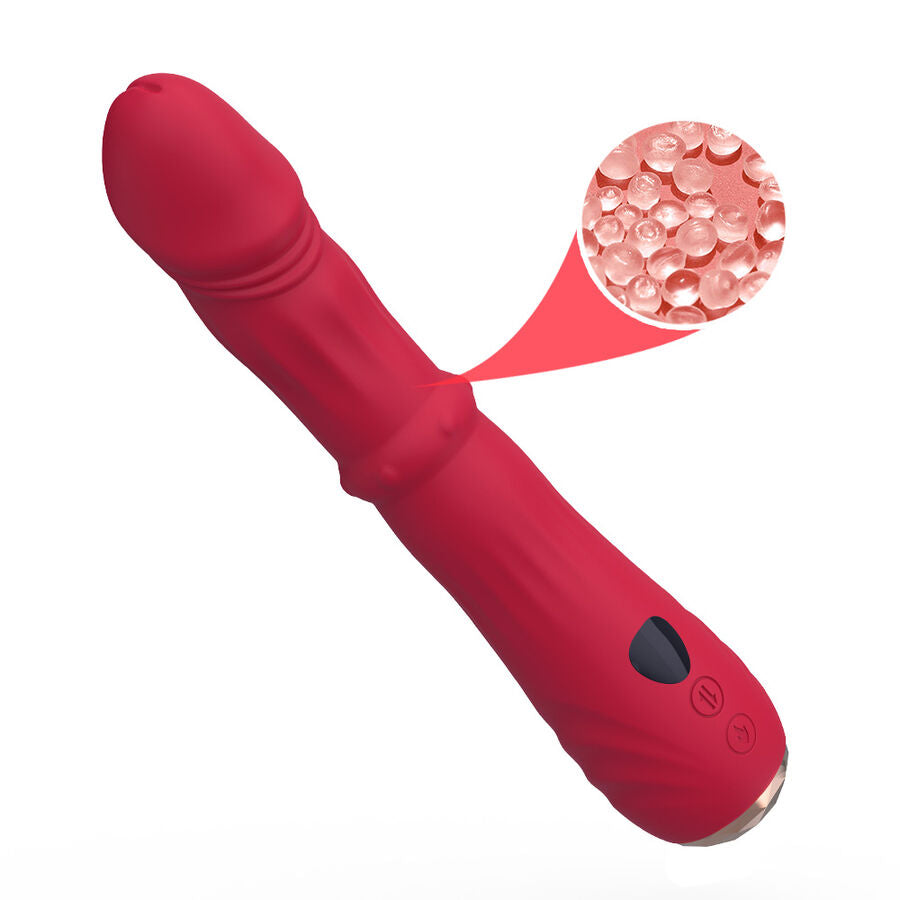 ARMONY - THERMO-ADJUSTABLE POINT A STIMULATOR VIBRATOR DILDO RED - NOCTURNA DESIRES