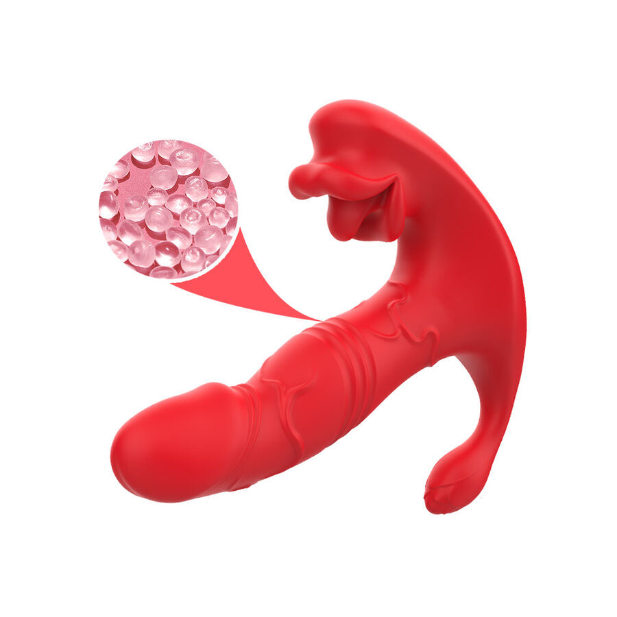 ARMONY - ANAL VIBRATOR PANTY C AND G-SPOT STIMULATOR REMOTE CONTROL RED - NOCTURNA DESIRES