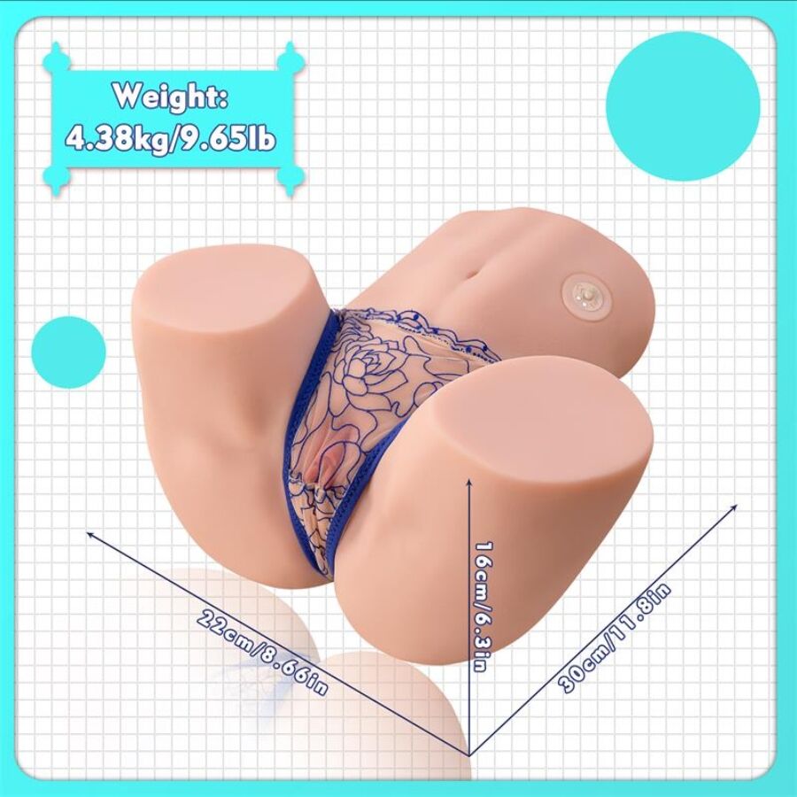 XISE - MAYA SUCKING REALISTIC VAGINA AND ANUS MASTURBATOR WITH VIBRATION AND SUCTION 4.5 KG - NOCTURNA DESIRES