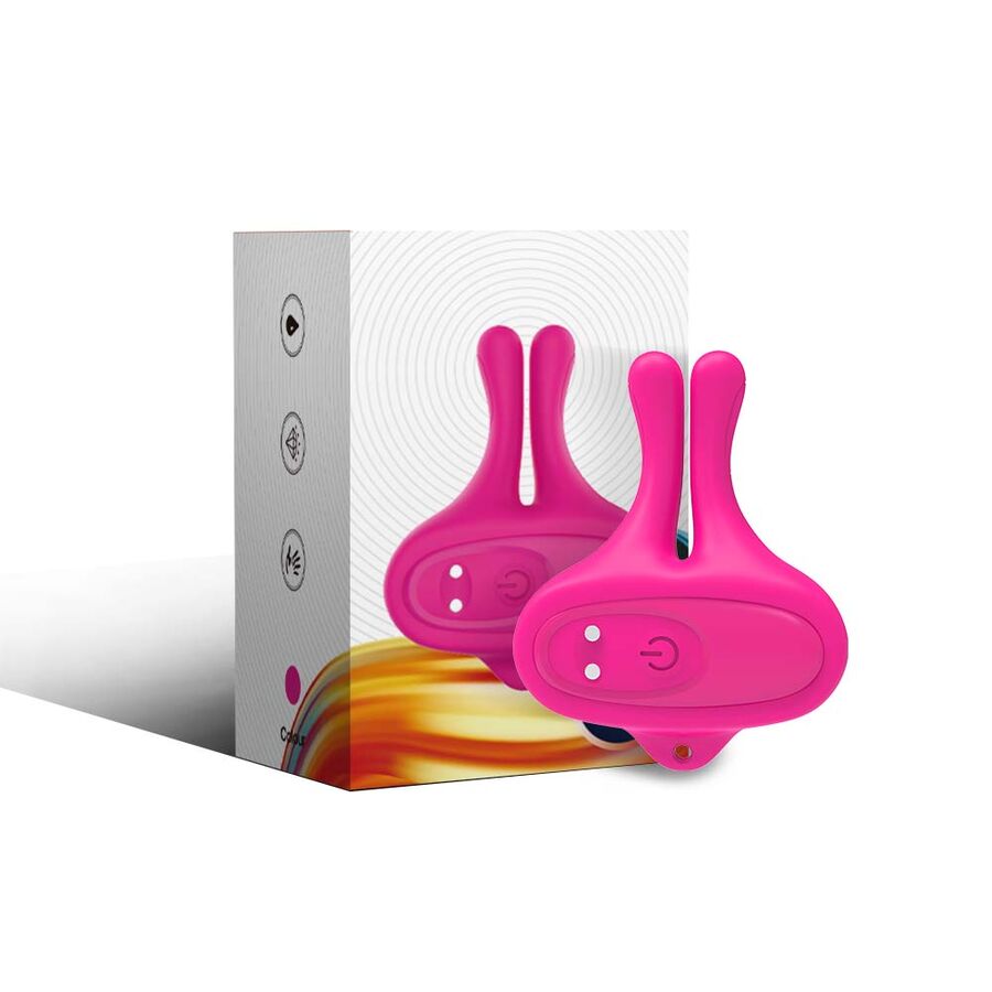 ARMONY - RABBIT SHAPE VIBRATION MAGNETIC NIPPLE CLAMPS PINK - NOCTURNA DESIRES