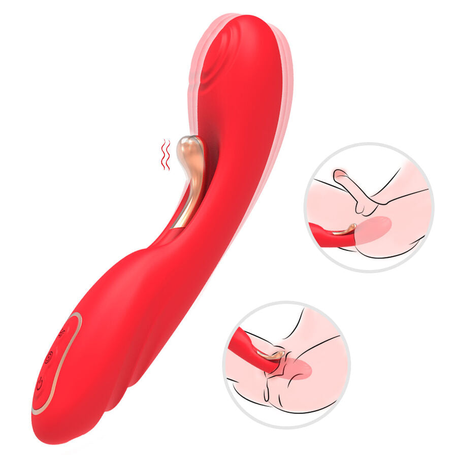 ARMONY - VIBRATOR WITH OSCILLATING TONGUE RED - NOCTURNA DESIRES