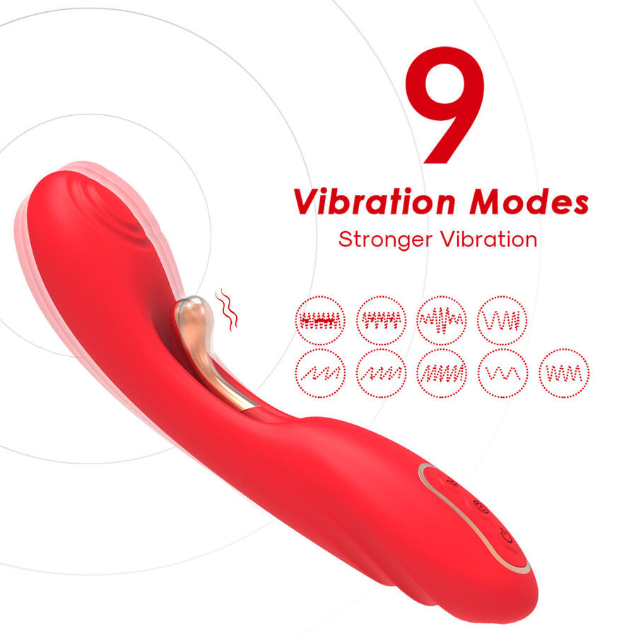 ARMONY - VIBRATOR WITH OSCILLATING TONGUE RED - NOCTURNA DESIRES