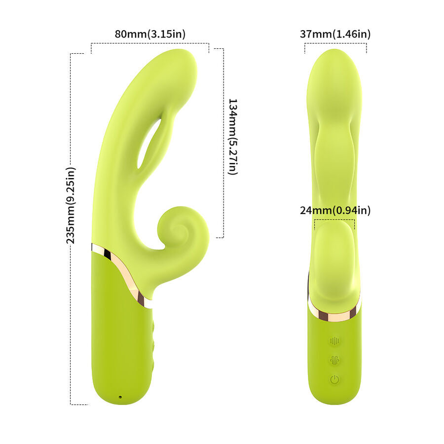ARMONY - INFLABE POINT A TO STIMULATOR VIBRATOR GREEN - NOCTURNA DESIRES